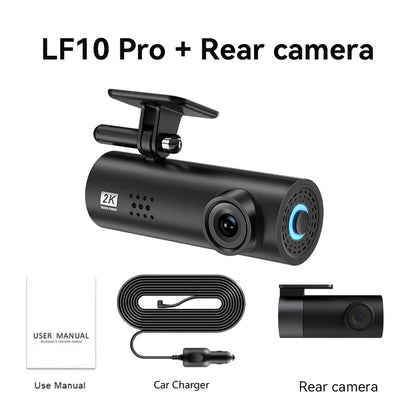 LF10 4K Ultra HD Front Dash Cam - Loop Recording & Auto Overwrite with Time-Stamp Playback